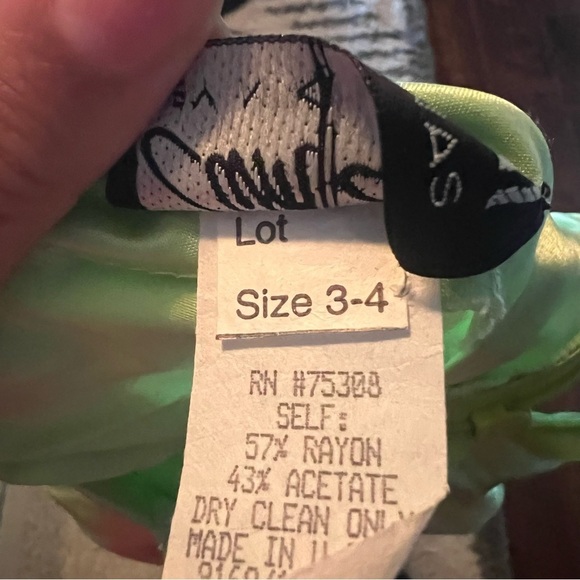 Zum Zum by Niki Livas Vintage Y2K Lime Green Satin Dress - Picture 8 of 8